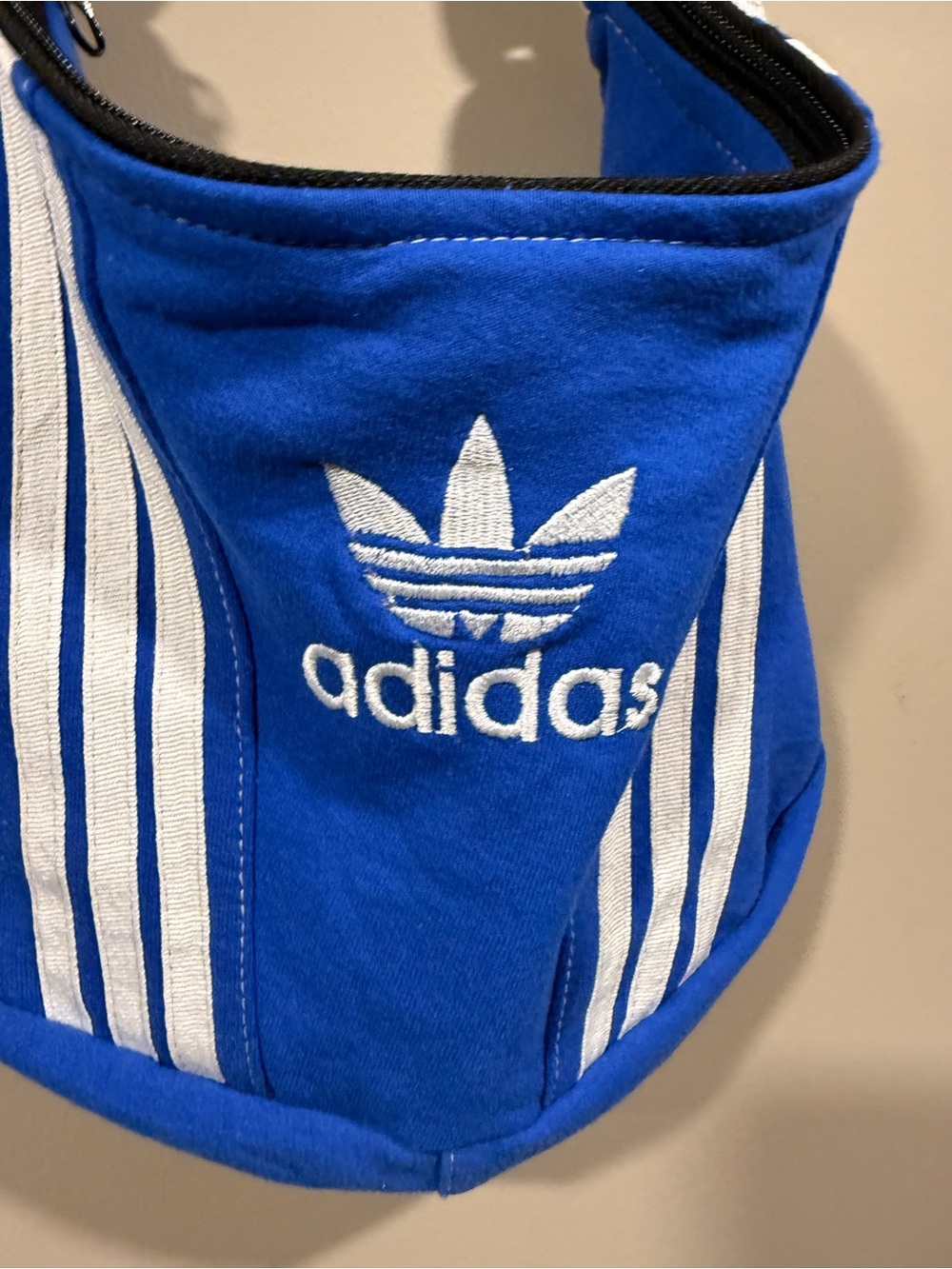 adidas inspired Blue womens rework Trefoil boho Shoulder Bag image 2